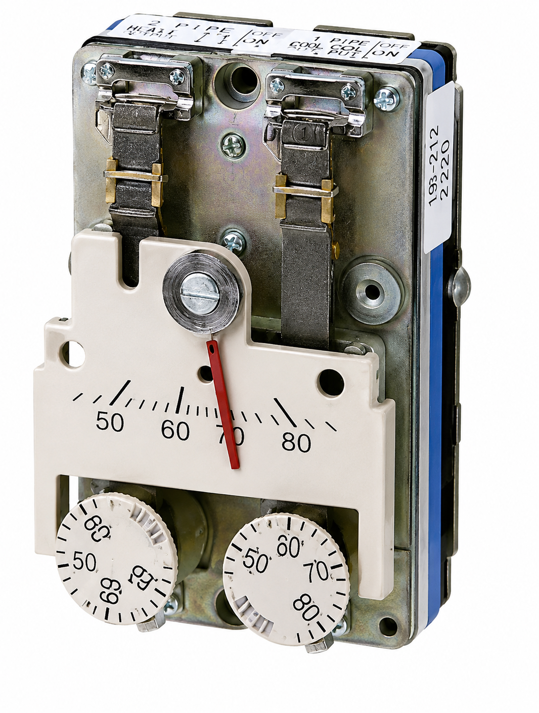 Dual Setpoint Dials 1-Pipe, Non-Relay 193-212 Pneumatic Room Thermostat