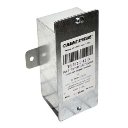 Mamac TE-702-B-12-D 10K Ohm 12" Steel Duct Temperature Sensor