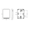 Veris TW2XAXK Wall-Mounted Temperature Sensor Dimensions