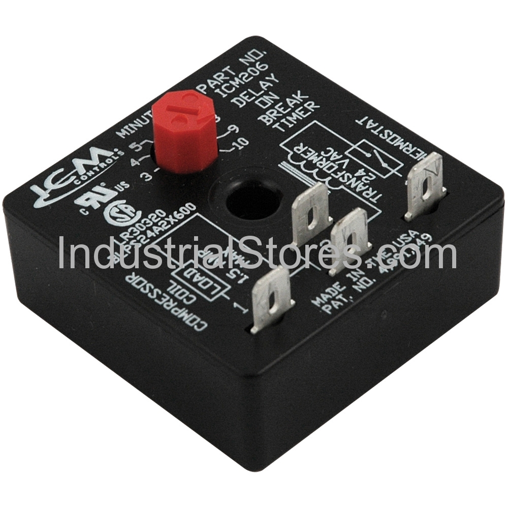 ICM Controls ICM206 Relay Delay On Break 10-minute Adjustable .
