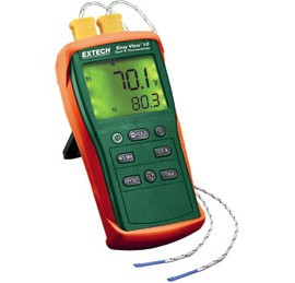 Extech NIST EasyView Type K Dual Input Thermometer with Dual Readings and NIST Traceable Calibration