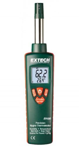 Extech RH490 Precision Hygro-Thermometer, 0 to 100%RH