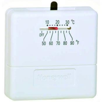 Honeywell TS812A1007 Premier White 1 Heat Stage Thermostat