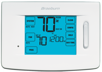 Braeburn 5310, 1 Heat/1 Cool Touchscreen Programmable Thermostat