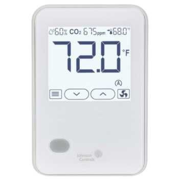 Johnson Controls NSB8BHN240-0 Temperature Humidity White Sensor with Display Logo