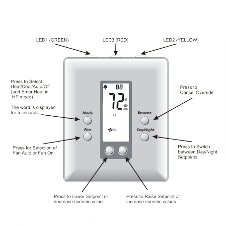 Robertshaw RS332NE Thermostat Parts Illustration